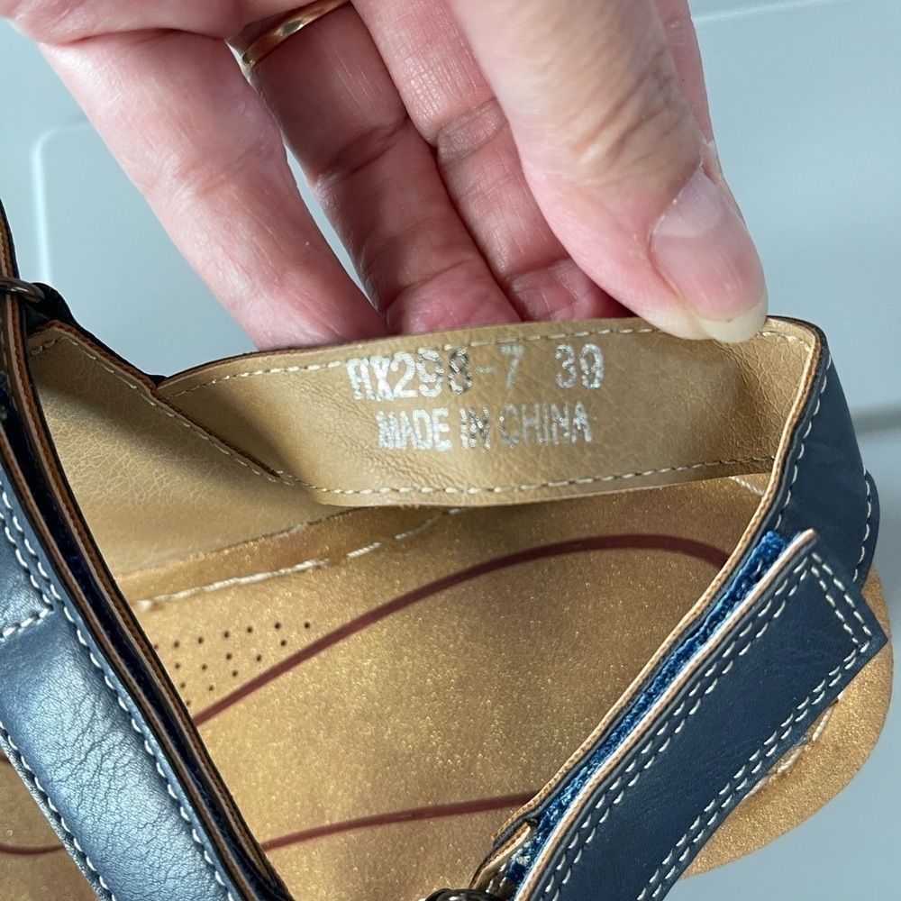 Blue Sandals 8/39 NWOT - Picture 4 of 5